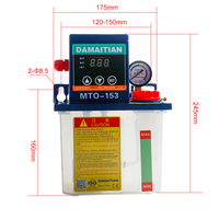 Sistema de lubricación MTO-153, bomba de engranajes eléctrica de 220V y 1.5L, máquina de grabado automática CNC con pantalla digital y tanque de combustible