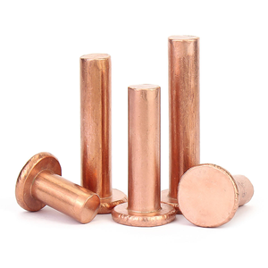 Rivets plats en cuivre pur de qualité industrielle, M2 M3 M4 M5 M6 M8, fixations en cuivre pur pour la fabrication de quincaillerie et de bagages - Product Image 1