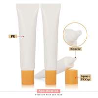Emballage de tube souple cosmétique personnalisé de 10 ml à 30 ml, tube de sérum pour le visage, gel, sérum pour les lèvres avec bouchon carré en PP