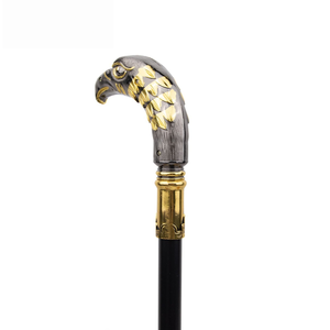 عصا مشي فاخرة سوداء ذهبية حديثة من سبائك الألومنيوم، ثلاثية الأقسام، مضادة للانزلاق، متينة، عصا للرجال برأس نسر - Product Image 5