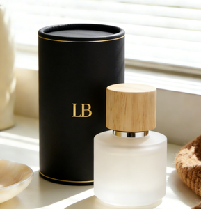 Flacons de parfum ronds en verre <span class=keywords><strong>d</strong></span>époli, flacons de parfum vides personnalisés avec bouchon en <span class=keywords><strong>bois</strong></span>, vente en gros <span class=keywords><strong>d</strong></span>'usine - Product Image 3