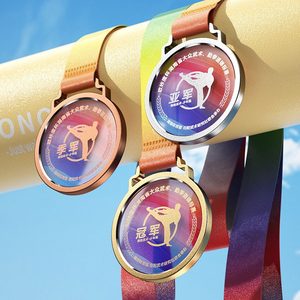 Hot-item vàng/bạc/đồng pha lê huy chương khuôn viên trò chơi bóng chuyền giải thưởng cộng đồng bảng công nhận trận đấu bóng bàn - Product Image 2