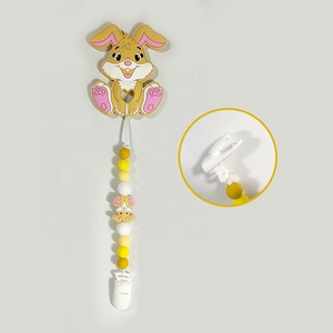 Clip de cadena de chupete de silicona sin BPA, juguete de dentición para bebé, soporte de chupete de fruta bonita, Clip de mordedor de silicona ficticio - Product Image 2