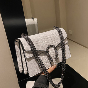 Wholesale Luxury Alligator Pattern Crossbody Shoulder Bag PU Leather Polyester Fashion Women's Large Capacity Messenger Purses - Product Image 5