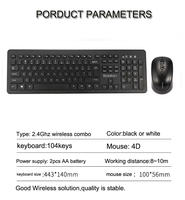 Vente en gros clavier et souris sans fil ultra-mince USB Plug and Play Combo touches personnalisées russe/arabe/chocolat
