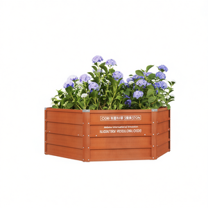 แปลงปลูกผักยกพื้นแบบเรียบง่าย รุ่น Wood Garden Raised Bed สีน้ำตาล D0100XFBV0J - Product Image 1