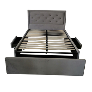 Cama King Size de Lujo Moderna para Dormitorio de Adultos, con Estructura Tapizada, Cómoda y Suave, con Almacenamiento y Cajones - Product Image 6