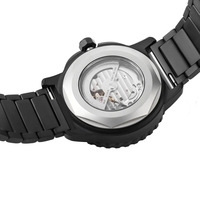 Montre mécanique pour homme en acier inoxydable de haute qualité personnalisée NH35 avec cadran classique à chiffres noirs, saphir, pour cadeau