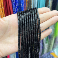 Perles d'espacement plates en tourmaline naturelle 2x4mm, modèle Tactful 0278, 15 pouces, pour bijoux DIY (boucles d'oreilles, bracelets, colliers)