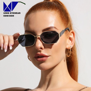 Gafas de Sol Poligonales con Montura Completa de Metal, Talla 57-20-140, Personalizadas OEM, Polarizadas UV400, Anti-Radiación, para Adultos Unisex - Product Image 2