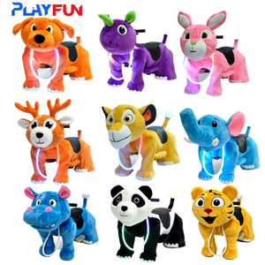 Animaux motorisés en peluche télécommandés à monnayeur pour intérieur et <span class=keywords><strong>extérieur</strong></span>, jouets électroniques à chevaucher pour centres commerciaux - Product Image 1