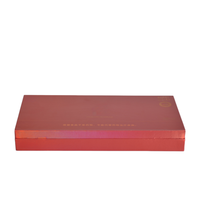 Boîtes en papier rouge de luxe imprimées sur mesure, emballage artisanal avec doublure pour le thé, vente en gros