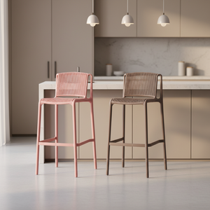 เก้าอี้บาร์พลาสติกแบบซ้อนได้ สไตล์นอร์ดิกมินิมอลทันสมัย สำหรับใช้งานกลางแจ้ง ทนทานต่อน้ำ เป็นมิตรกับสิ่งแวดล้อม เหมาะสำหรับเฟอร์นิเจอร์เชิงพาณิชย์ - Product Image 3