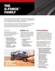 Courroie de transmission Gates G-Force Redline 44R4553 pour VTT ARCTIC CAT T660 Turbo/ POLARIS 600 <span class=keywords><strong>IQ</strong></span> <span class=keywords><strong>700</strong></span> Classic - Pièces et accessoires UTV - Product Image 6