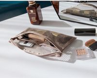 Pochette à brosse à dents tendance avec fermeture éclair, trousse de toilette, sac de rangement, sac de voyage pour enfants, sacs en filet pour maquillage