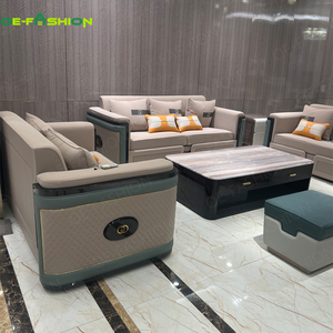 Lujoso sofá moderno de estilo italiano con sillón reclinable-Comodidad de cuero beige para villas y discotecas, de estilo moderno, de lujo, de estilo beis, para el 2017 - Product Image 5