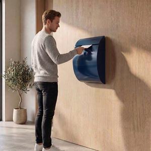 Boîte <span class=keywords><strong>aux</strong></span> <span class=keywords><strong>lettres</strong></span> murale résidentielle en acier inoxydable avec revêtement en poudre imperméable, serrure à combinaison, grande capacité, antivol, <span class=keywords><strong>pour</strong></span> jardin - Product Image 3