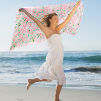 Serviette de plage à capuche personnalisée, style turc, pour l'été tropical, jetable, double face, en velours absorbant, microfibre imprimée