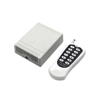 Télécommande RF sans fil intelligente haute puissance 433 MHz avec puce 1527, code d'apprentissage universel, 12 boutons automatiques en plastique ABS