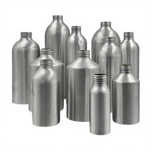 Bouteilles d'eau réutilisables en aluminium pur VAB Silver 99,7 % avec bouchon à vis ROPP en métal - Product Image 1