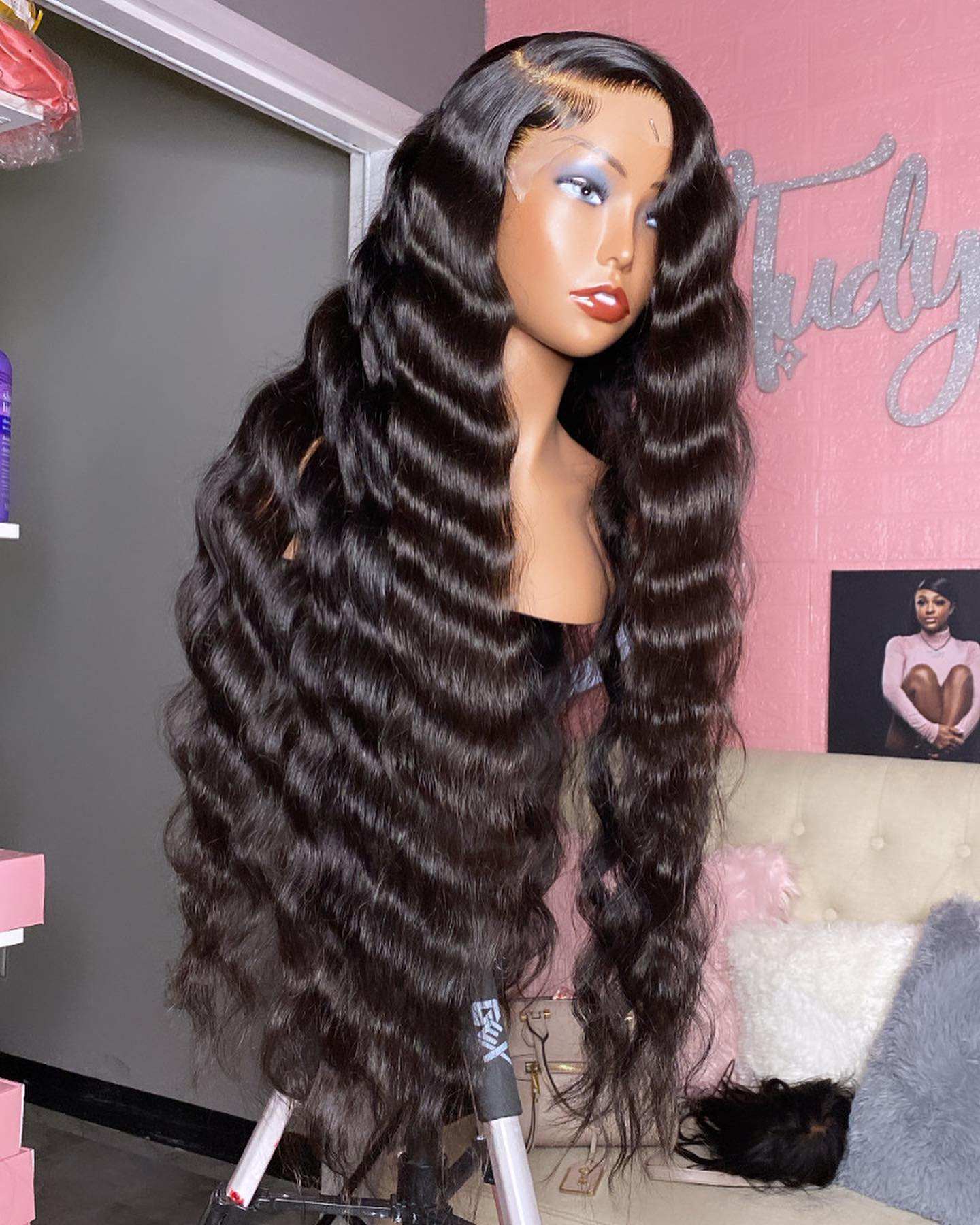 Perruque avant en dentelle profonde lâche