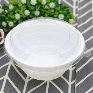 ปกพลาสติกสีแดงและสีดำทิ้ง <span class=keywords><strong>Donburi</strong></span> ข้าวราเมนก๋วยเตี๋ยวชามซุปที่มีฝาปิด - Product Image 4