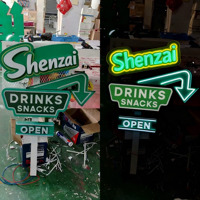 Panneau avant de magasin de commodité personnalisé Panneau lumineux 3D avec lettres LOGO personnalisé Panneau publicitaire à LED pour les entreprises