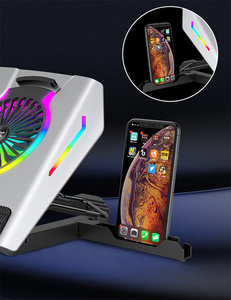 <span class=keywords><strong>Support</strong></span> de refroidissement ergonomique pour <span class=keywords><strong>ordinateur</strong></span> <span class=keywords><strong>portable</strong></span> avec écran LCD, double ventilateurs puissants, RGB, pour gaming, avec <span class=keywords><strong>support</strong></span> de téléphone – Offre Spéciale - Product Image 2