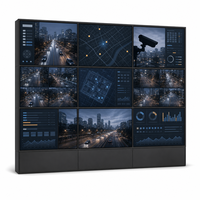 49 Inch LCD Video Wall 3.5mm Bezel 2x2 3x3 Matrix Splicing System for Security Monitoring Control Room