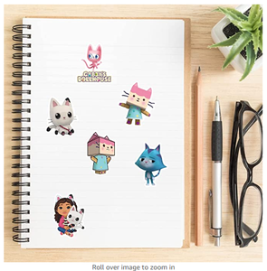 50 Calcomanías de Vinilo de Gabby's Dollhouse con Impresión UV, Resistentes al Agua, Forma Personalizada, Regalo Promocional Estético para Niños, Decoración - Product Image 6