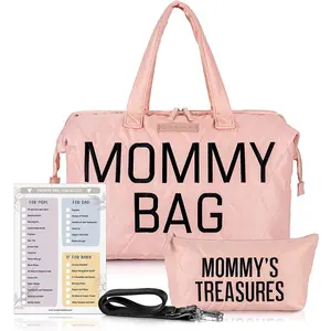 Custom Waterdicht Materiaal Luiertas Moeder Reizen Zorg Tas Grote Capaciteit Luier Set Multifunctionele Roze Mama Bag