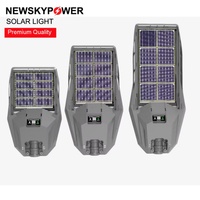 Nouveauté, lampadaire solaire bifacial LED de sécurité, étanche IP65, double face, charge solaire, boîtier ABS, 300W 500W 800W