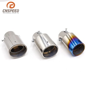 CNSPEED – tuyau d'échappement universel en acier inoxydable, 63mm, bleu, traité thermiquement, tube droit pour mise à niveau de voiture - Product Image 2