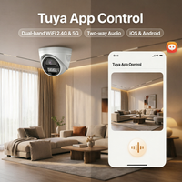 Cámara de Seguridad WiFi Tipo Domo de 6MP, Híbrida, con Detección de Movimiento y Personas, WiFi de Doble Banda, Audio Bidireccional, H.265, App Tuya