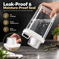 Conteneur de stockage de lessive moderne avec gobelet doseur et bec verseur, distributeur en plastique PP pour usage domestique