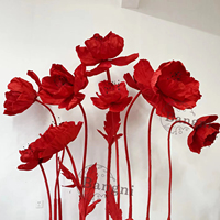 Prix usine Géant Fleur Coquelicot Décoration De Mariage Festival Fournitures Ornements De Fête