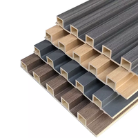 Panneau mural 3D PVC WPC, panneau cannelé à Grain de bois pour la décoration