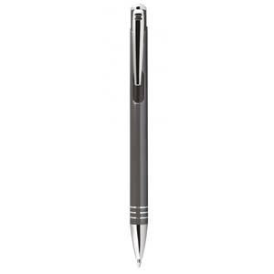 Stylo bille en métal gris aluminium, stylo publicitaire fantaisie sportif avec matériau plastique pour cadeau - Product Image 3
