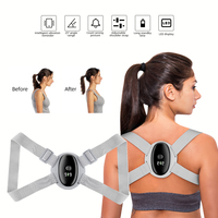 Wochuan Affichage LED Rappel de vibration intelligent Orthèse réglable du haut du dos Correcteur de posture intelligent pour hommes et femmes