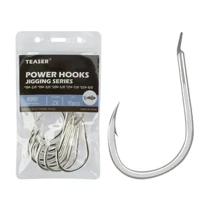 10 Stück 8060 CP Light Jigging Hook Schnittpunkt Salzwasser haken Single Fish Hook