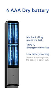 Serrure Slim Passage, reconnaissance biométrique haute précision, identification rapide en 0,2 s, technologie anti-contrefaçon des empreintes digitales, alerte anti-sabotage - Product Image 6