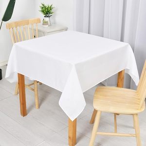 Skymoving mới tùy chỉnh thanh lịch trắng không thấm nước bảng vải Stain kháng <span class=keywords><strong>Polyester</strong></span> Khăn trải bàn nhà bếp vải trang trí nội thất cho bảng - Product Image 6
