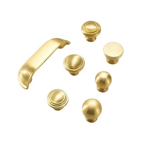 JAYHOO Brass Cabinet <b>Handles</b> French Style Bar Knobs For Drawer Door Wardrobe Furniture Hardware 6823 6824 6825 - Product Image 5