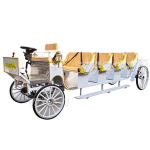 Chariot rétro populaire à chevaux pour les sites touristiques, véhicule de transport pour parcs d'attractions et événements de mariage - Product Image 3