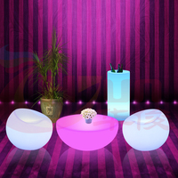 Sofá de barra con luz LED que cambia de color, decoraciones de muebles iluminadas impermeables, plástico convertible para uso hospitalario, 16 colores
