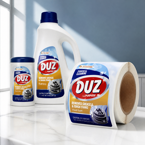 Etiquetas Adhesivas Personalizadas para Botellas de Detergente, Etiquetas de Vinilo Impermeables para Envases de Suavizante de Telas, para Limpieza del Hogar - Product Image 1