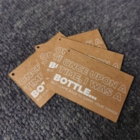 Label Gantungan Pakaian Kertas Kraft Cetak Sablon Khusus untuk Penggunaan Tekstil Rumah Tangga Bersertifikat Asal Cina Desain Logo/Grafis