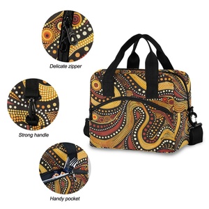 New Arrival Aboriginal Tribal Design Portable <b>Sublimation</b> Adults Thermal Lunch Tote Insulated Custom Lunch Bag for Women - Product Image 5