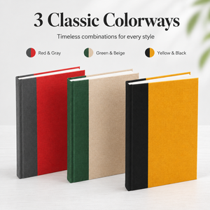 Quaderno con Copertina Rigida in Tessuto Personalizzato, Premium in Lino Bicolore, 5 Colori, Fornitura OEM ODM, Vendita all'Ingrosso - Product Image 6
