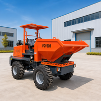 Truk Tipper Mini Diesel 6 Ton 4x4, Wheel Loader dengan Bucket 2.0m, Kontrol Hidrolik Penuh, Bersertifikasi CE EPA untuk Pembangunan Jalan